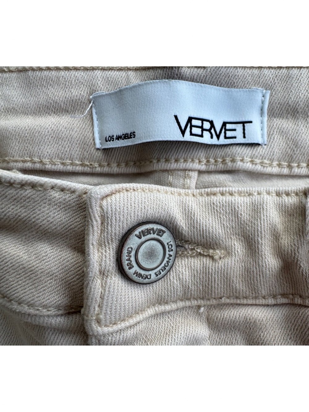 Vervet by Flying Monkey High Rise Super Flare Blush Raw Edge Hemline Jeans 28 - Picture 8 of 9